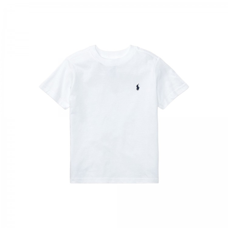RALPH LAUREN T-shirt bianca Pony navy bambini