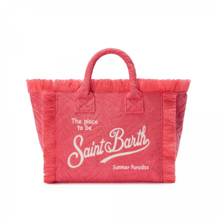SAINT BARTH Borsa Colette rossa zebrata in spugna bambina