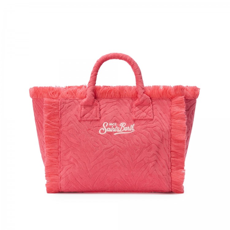 SAINT BARTH Borsa Colette rossa zebrata in spugna bambina