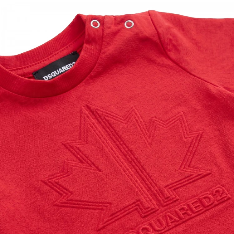 DSQUARED T-shirt rossa neonato