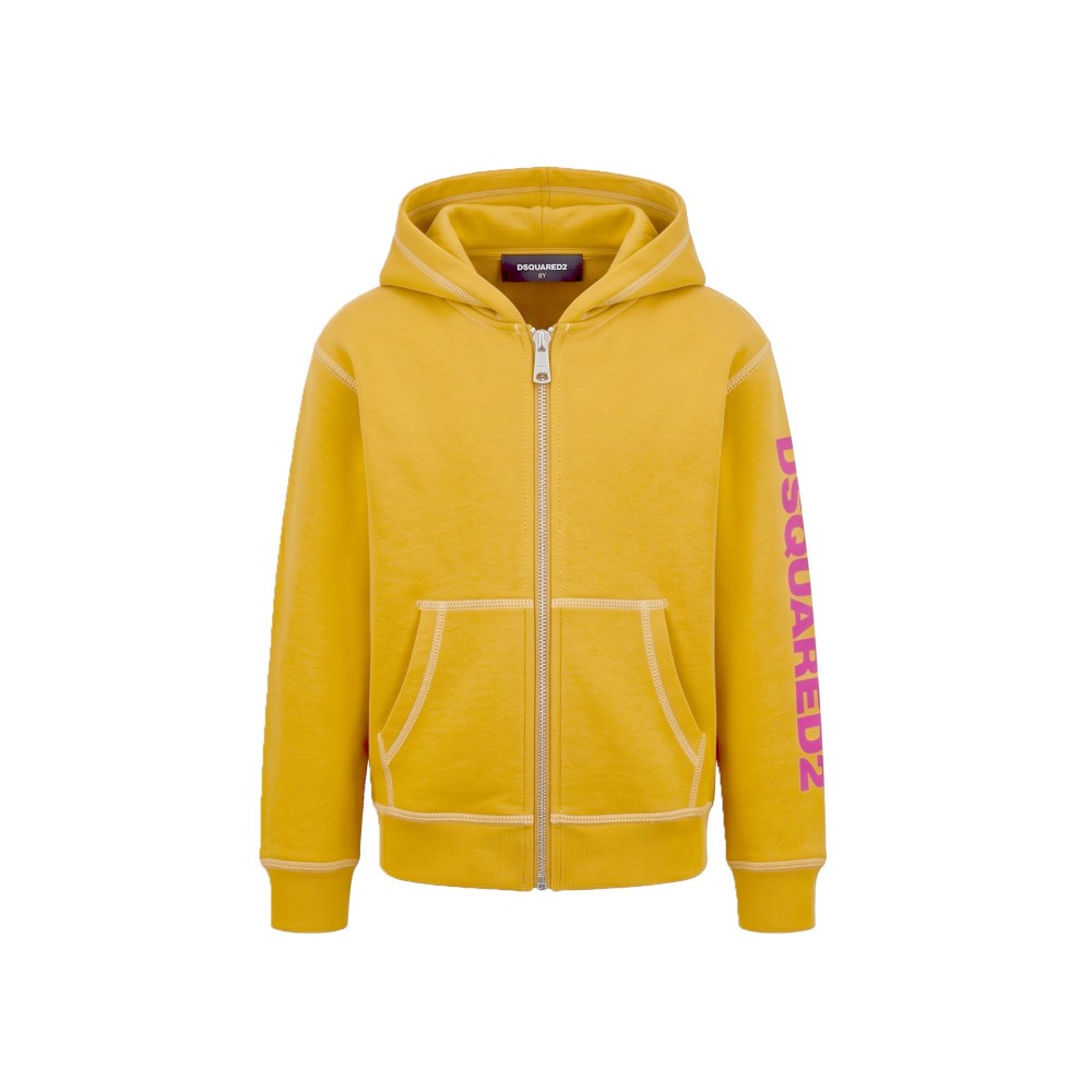 DSQUARED Felpa giallo ocra...