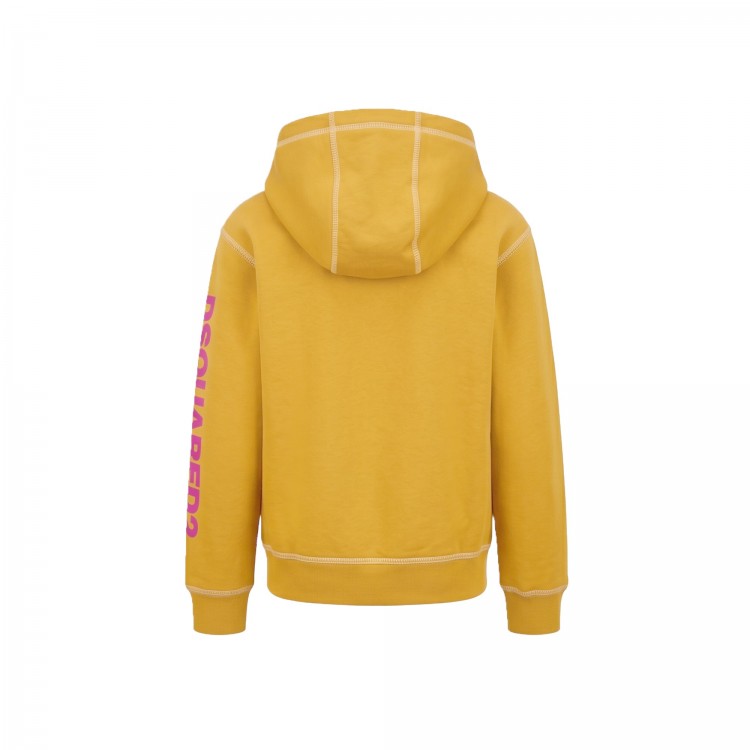 DSQUARED Felpa giallo ocra bambina