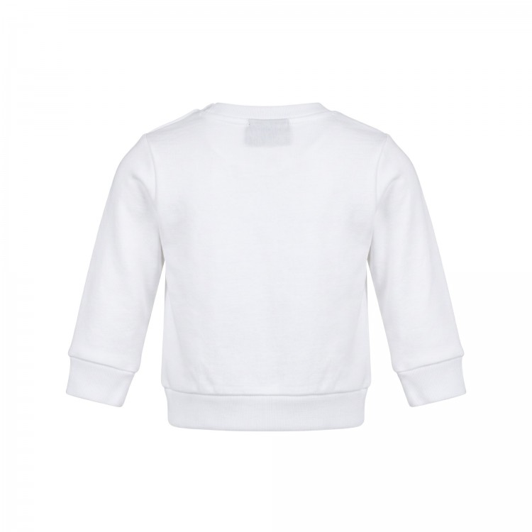 DSQUARED Felpa in cotone bianca per neonato