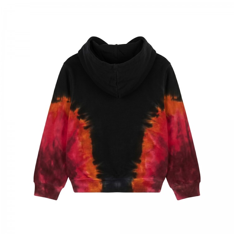 DSQUARED Felpa con cappuccio rosso nera bambino