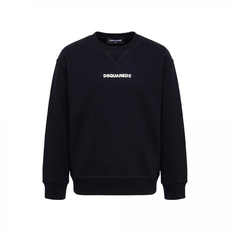 DSQUARED Felpa nera con logo bambino