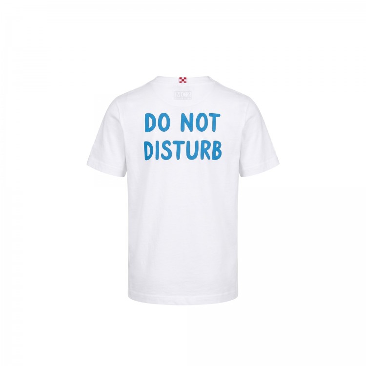 SAINT BARTH T-shirt bianca Do Not Disturb bambino