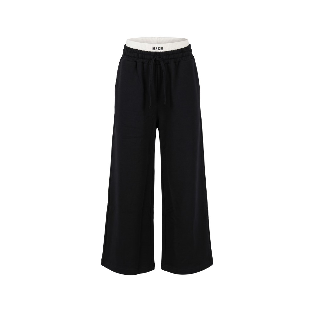 MSGM Pantalone nero wide...