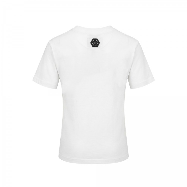 PHILIPP PLEIN T-shirt bianca con orso bambino