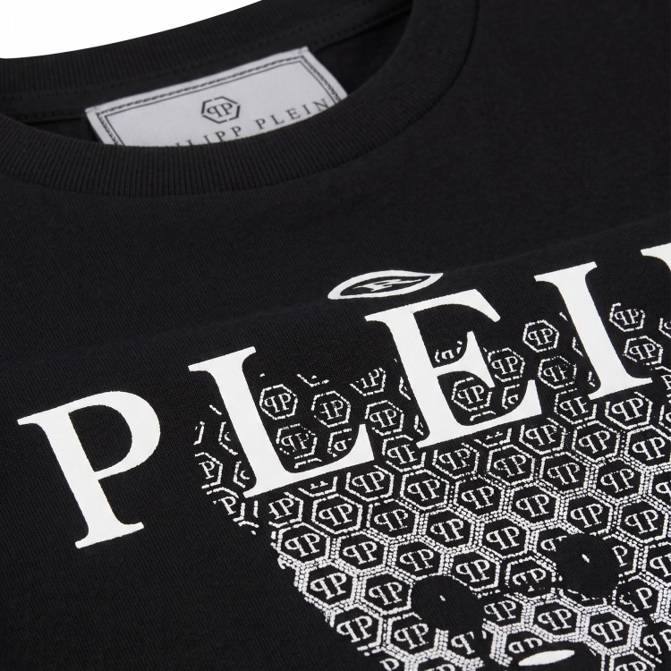 PHILIPP PLEIN T-shirt nera con orso bambino