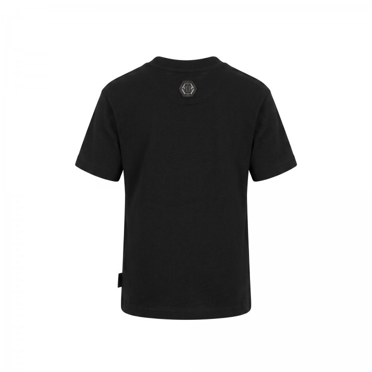 PHILIPP PLEIN T-shirt nera orsetto strass bambina