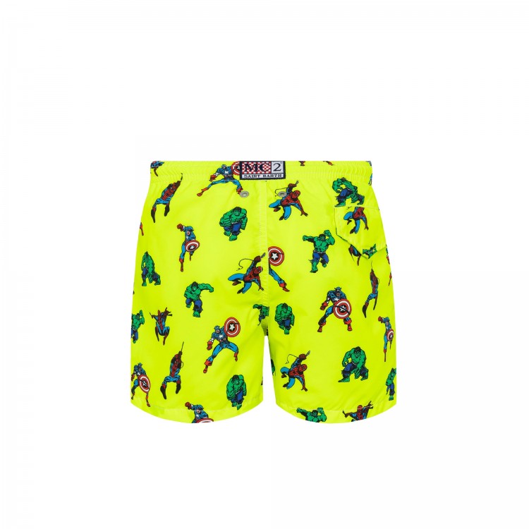 SAINT BARTH Boxer mare giallo fluo supereroi bambino