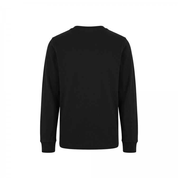 STONE ISLAND T-shirt nera maniche lunghe bambini