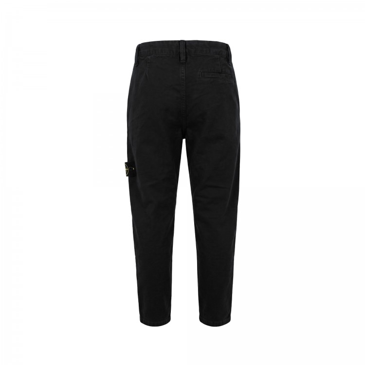 STONE ISLAND Pantaloni neri regular bambino