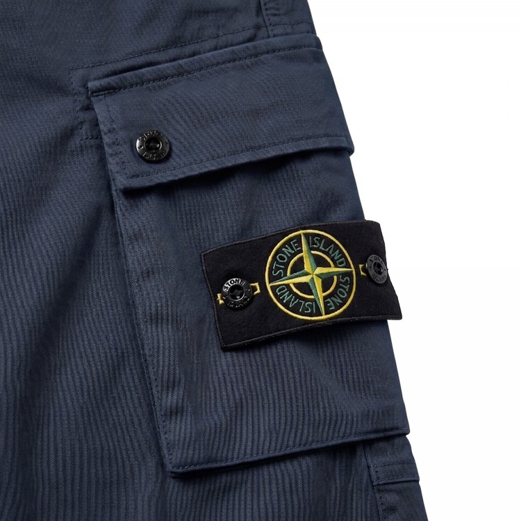 STONE ISLAND Pantaloni blu navy elasticizzati bambino