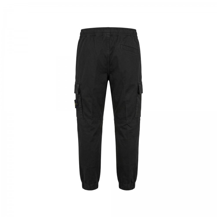 STONE ISLAND Pantaloni neri elasticizzati bambino