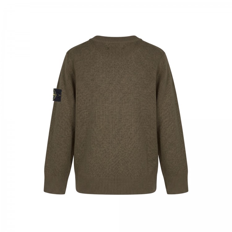 STONE ISLAND Maglia marrone girocollo bambini
