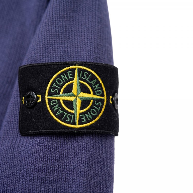 STONE ISLAND Maglia blu girocollo in lana bambini