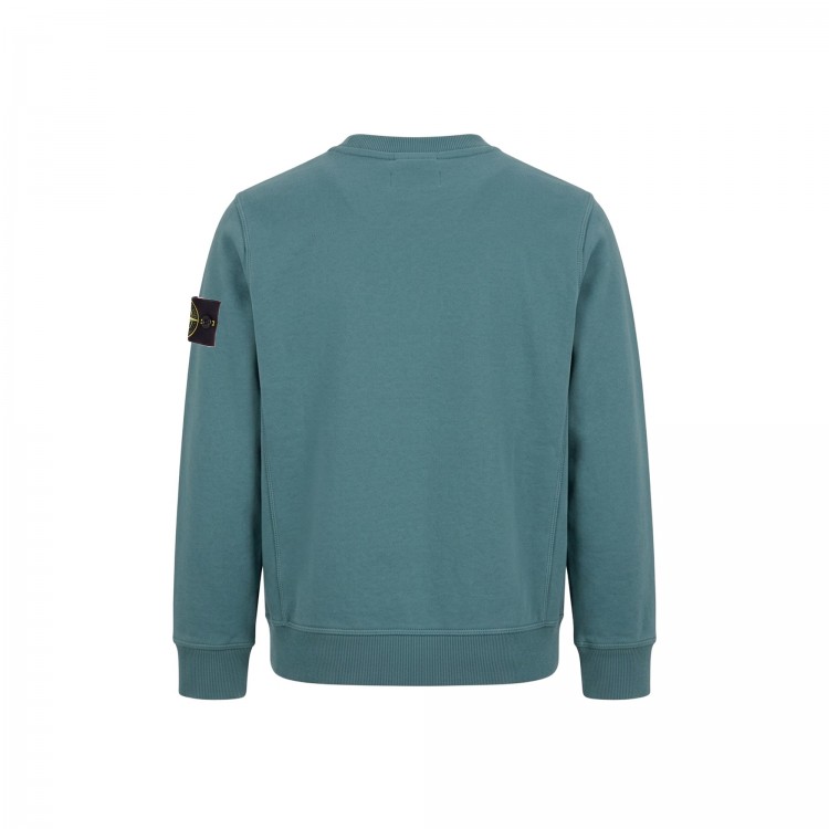 STONE ISLAND Felpa petrolio girocollo bambini
