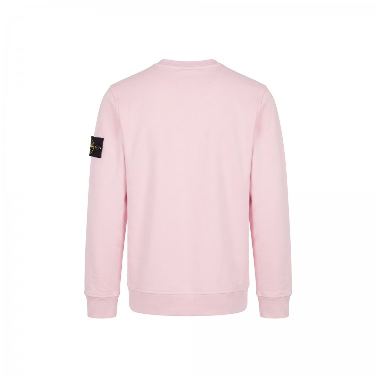 STONE ISLAND Felpa rosa girocollo bambini