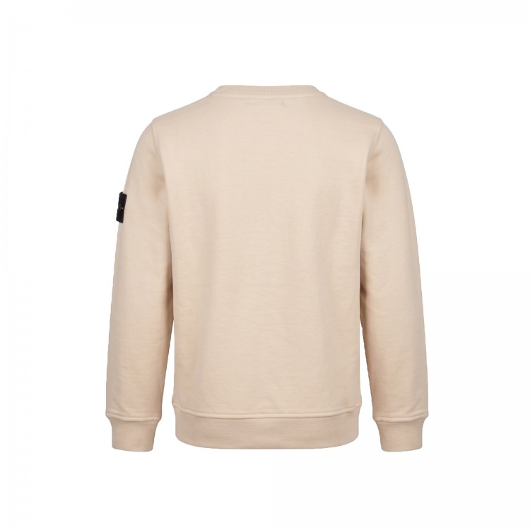 STONE ISLAND Felpa sabbia girocollo bambini