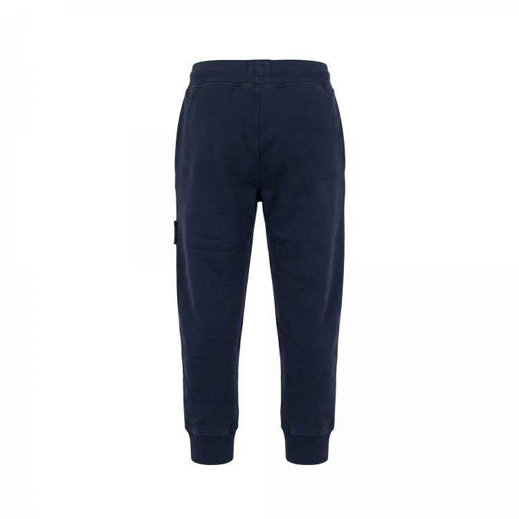 STONE ISLAND Pantaloni blu navy in felpa bambini