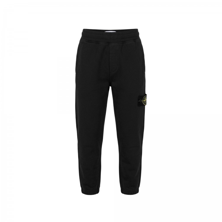 STONE ISLAND Pantaloni neri in felpa bambini