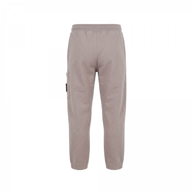 STONE ISLAND Pantaloni grigio polvere in felpa bambini