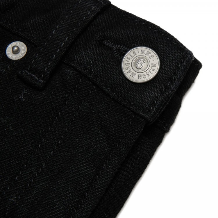 MM6 Jeans nero wide leg bambina