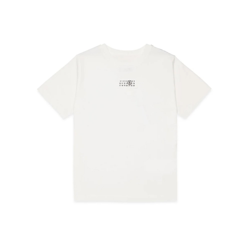 MM6 T-shirt panna con patch...