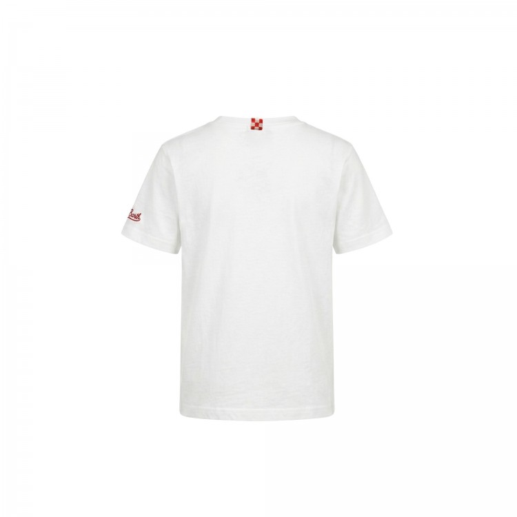 SAINT BARTH T-shirt bianca "Tutto sotto controller" bambino