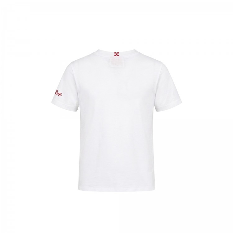 SAINT BARTH T-shirt bianca "mi fai diventare rosso" bambino