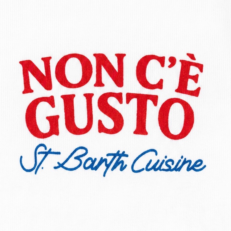 SAINT BARTH T-shirt bianca "Non c'è gusto" bambino