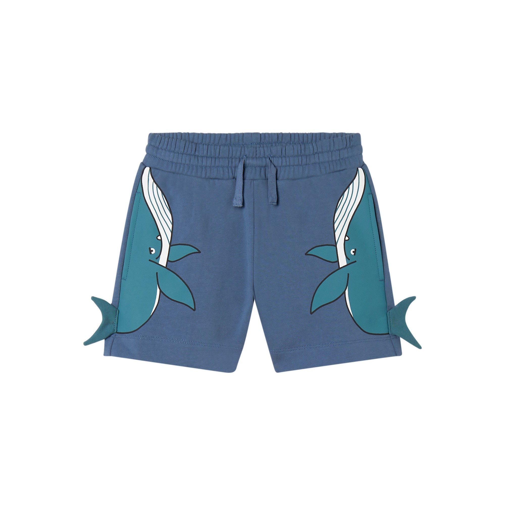 STELLA McCARTNEY Shorts blu con balene bambino