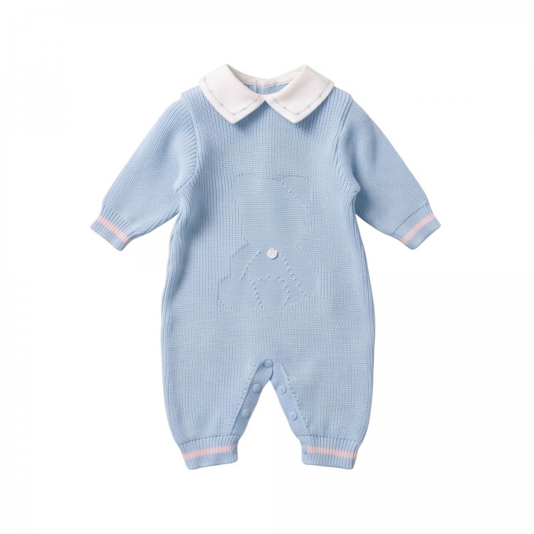 MARLU' Tutina celeste con orsetto neonato