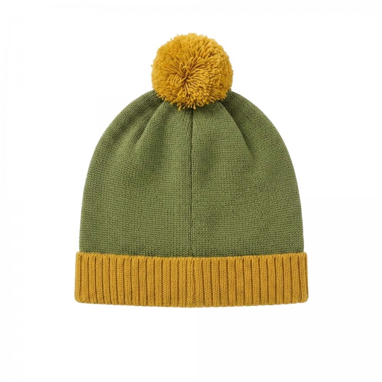 MARLU' Cappellino verde con pompon neonato