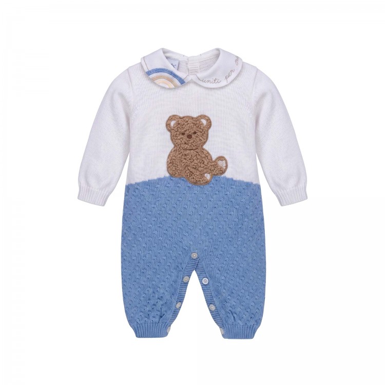 MARLU' Tutina celeste orsetto neonato