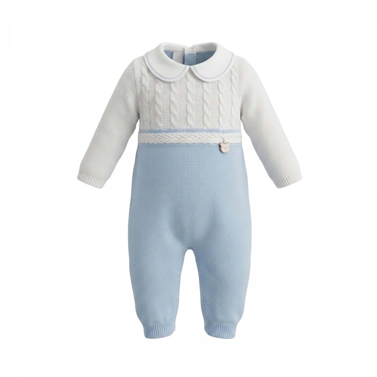 MARLU' Tutina celeste in filato neonato
