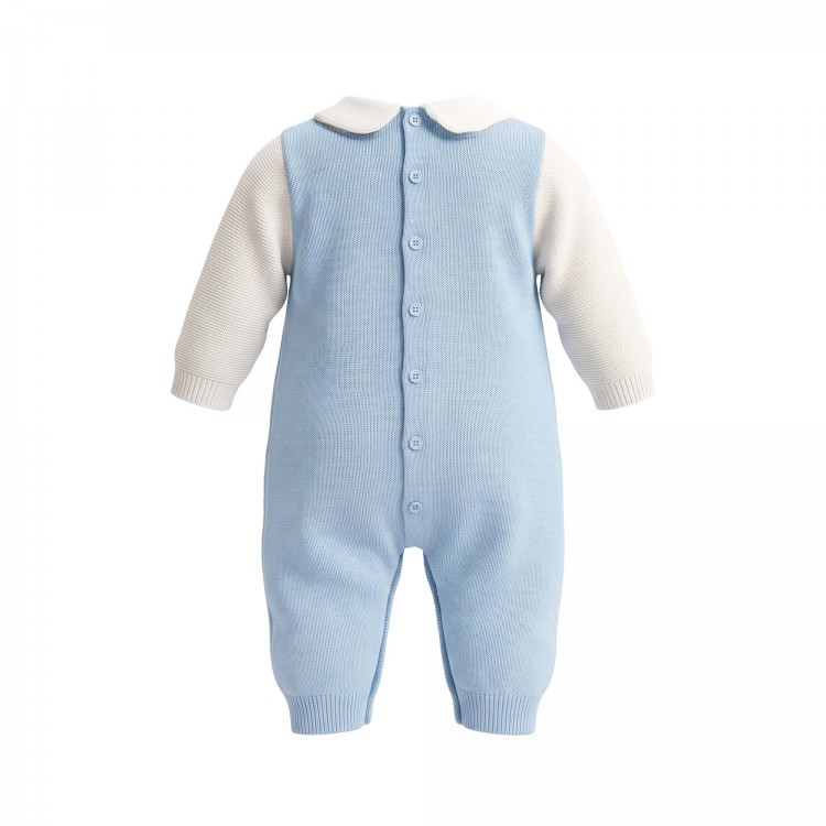 MARLU' Tutina celeste in filato neonato
