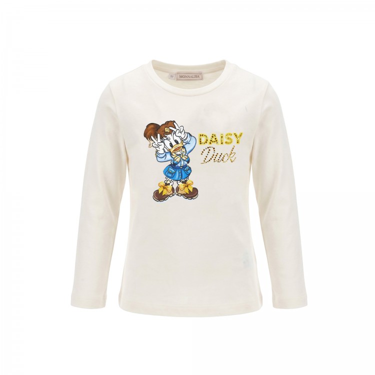 MONNALISA T-shirt panna Daisy Duck bambina