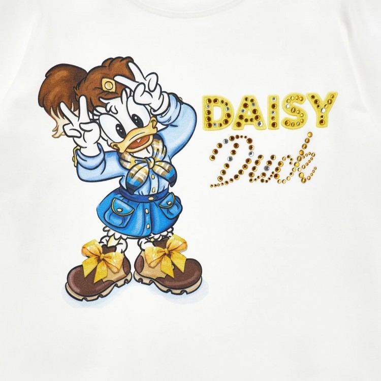 MONNALISA T-shirt panna Daisy Duck bambina