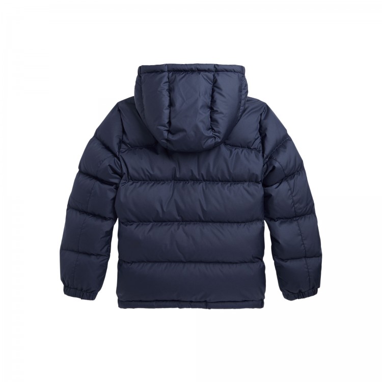 RALPH LAUREN Giubbotto blu navy in piuma bambini