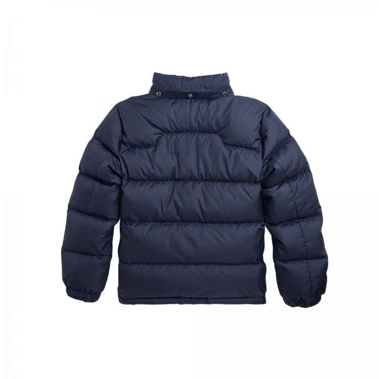 RALPH LAUREN Giubbotto blu navy in piuma bambini