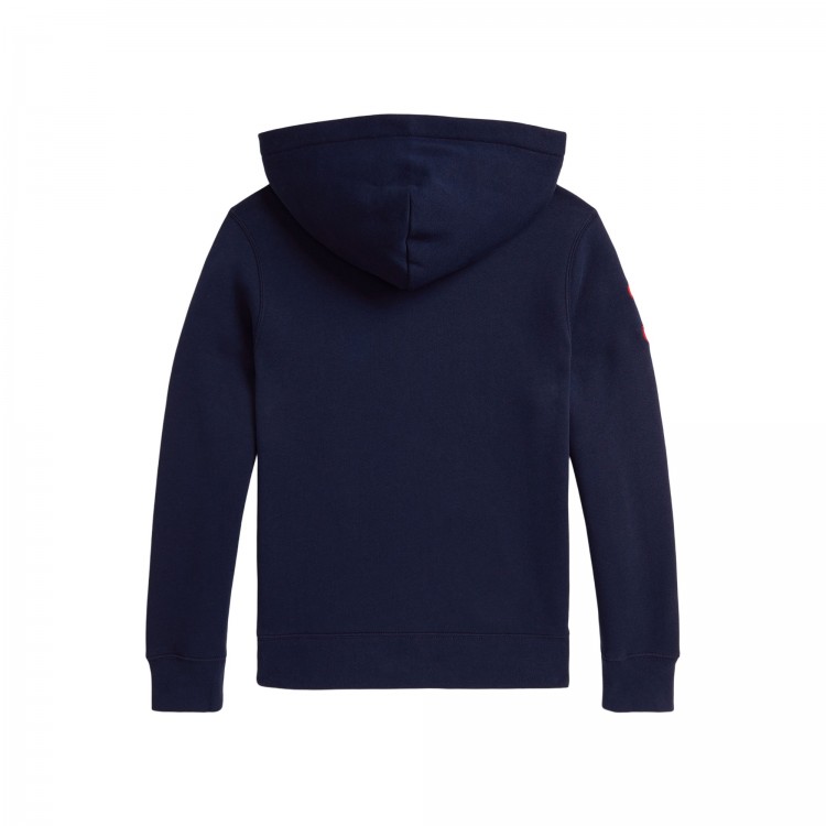 RALPH LAUREN Felpa blu navy Big Pony bambini