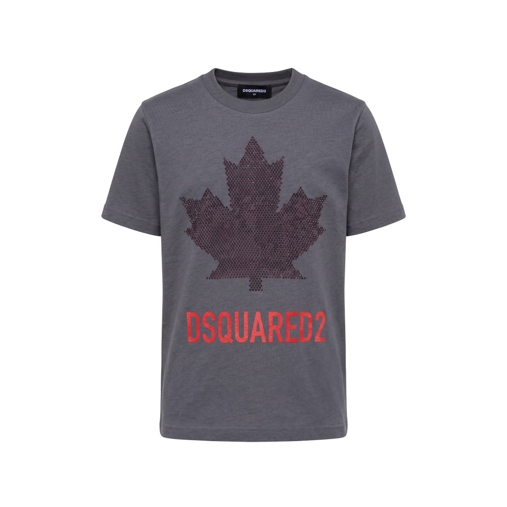 DSQUARED T-shirt grigia con...