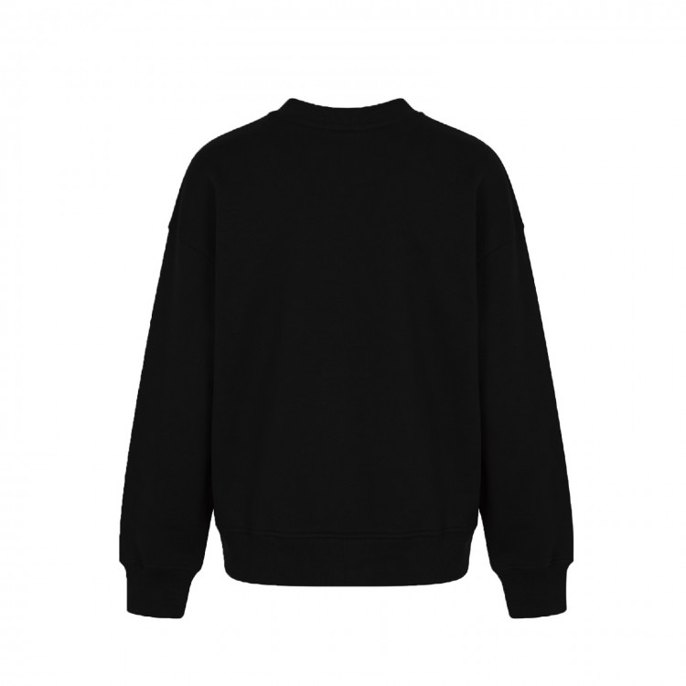 MSGM MSGM Felpa nera logata girocollo bambini