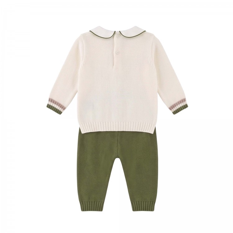 MARLU' Completo verde orsetto neonato