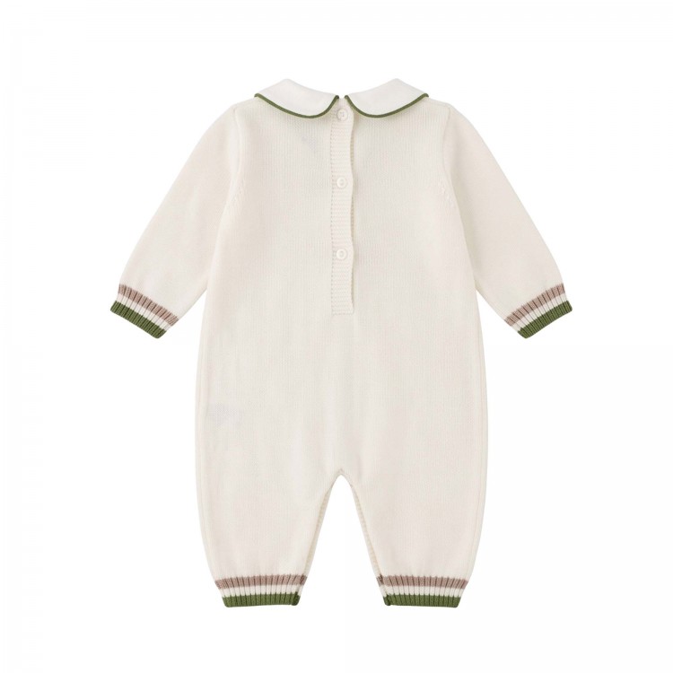 MARLU' Tutina bianca orsetto neonato