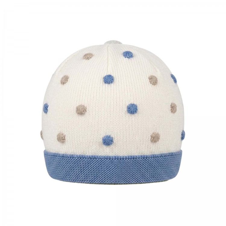 MARLU' Cappellino bianco con ricami neonato