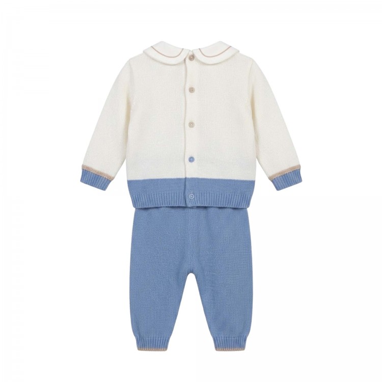 MARLU' Completo celeste trenini neonato