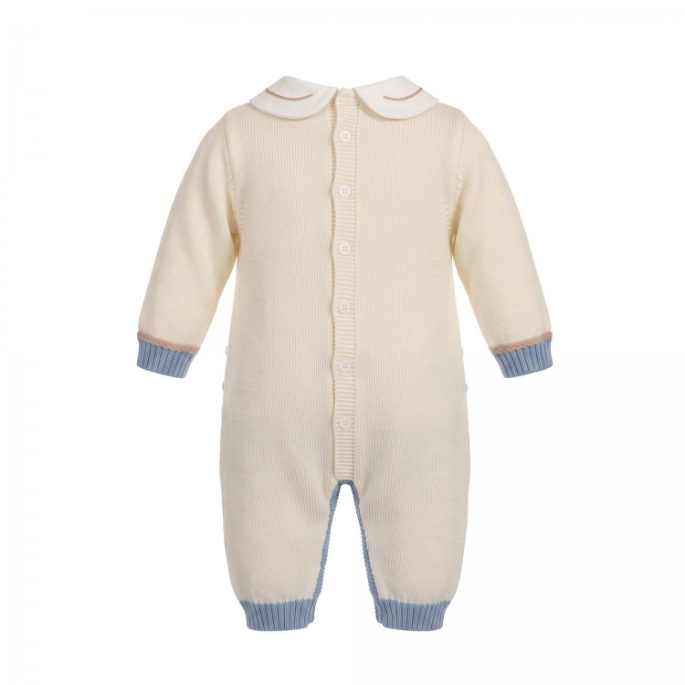 MARLU' Tutina celeste trenino neonato